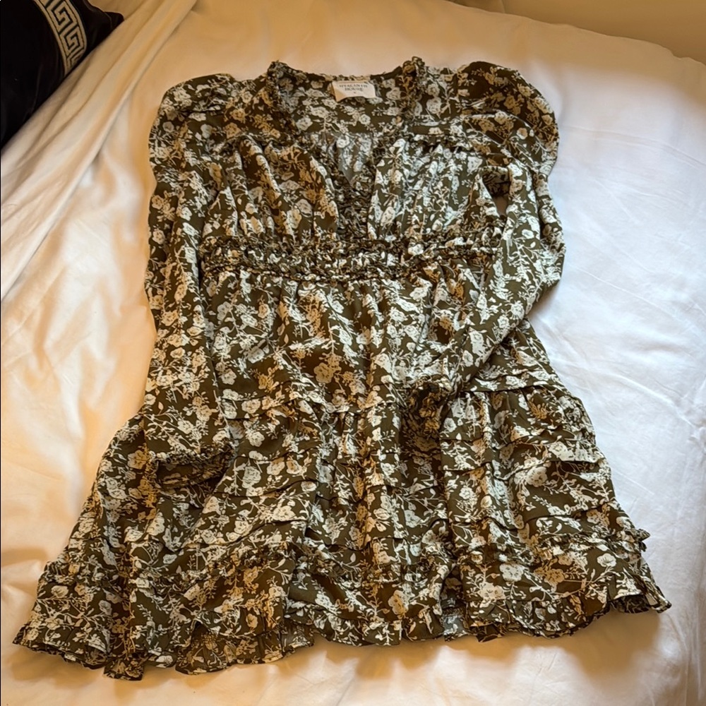 Tuckernuck Hyacinth House Floral Long Sleeve Dress Size Small